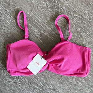 Andie Swim Capri Bikini Top Large Orchid Pink NWT